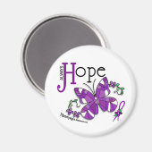 ステンドグラス蝶線維筋痛 マグネット (正面/裏面)