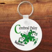 ステンドグラス蝶2脳性麻痺 キーホルダー (正面)