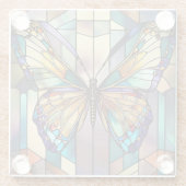 ステンドグラス蝶 ガラスコースター (裏面)