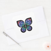 ステンドグラス蝶 スクエアシール (封筒)