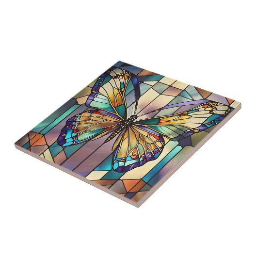 ステンドグラス蝶 タイル (側面)