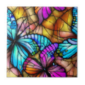 ステンドグラス蝶 タイル (正面)