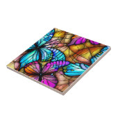 ステンドグラス蝶 タイル (側面)