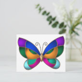 ステンドグラス蝶 ポストカード (スタンド正面)