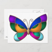 ステンドグラス蝶 ポストカード (正面/裏面)