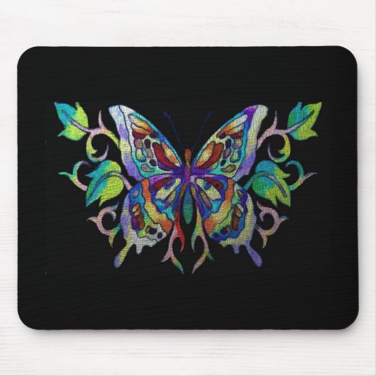ステンドグラス蝶 マウスパッド (正面)