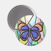 ステンドグラス蝶 マグネット (正面/裏面)