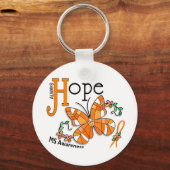 ステンドグラス蝶MS キーホルダー (正面)