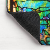 ステンドグラス見たティファニーの窓ヒトデの海 マウスパッド (コーナー)