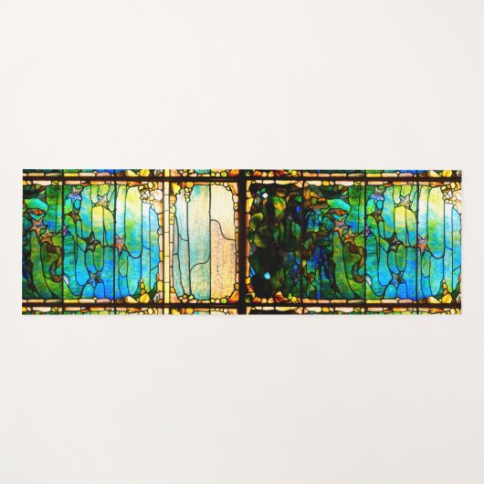 ステンドグラス見たティファニーの窓ヒトデの海 ヨガマット (正面(横))