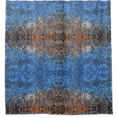 ステンドグラス見たモザイク抽象芸術 シャワーカーテン (正面)