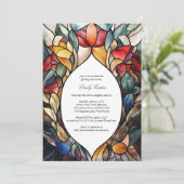 ステンドグラス赤ちゃんシャワー招待状 | エレガント 招待状 (スタンド正面)