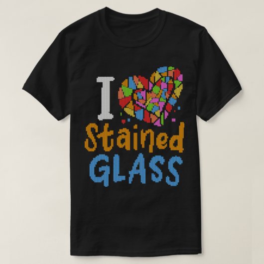 ステンドグラス醜いデザイン Tシャツ (デザイン正面)