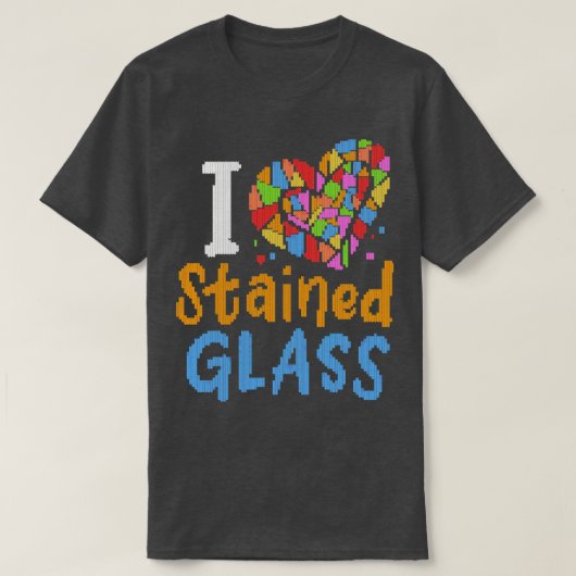 ステンドグラス醜いデザイン Tシャツ (デザイン正面)