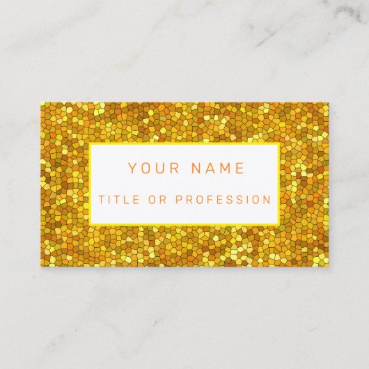 ステンドグラス金ゴールド 名刺 (正面)