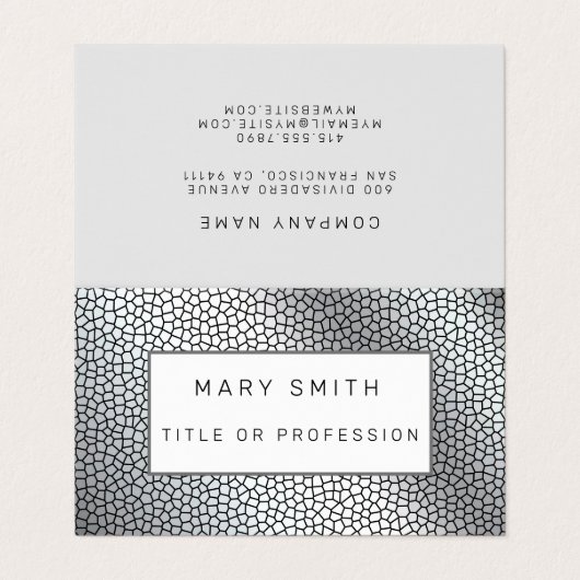 ステンドグラス銀名刺 名刺 (外部フラット)