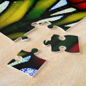 "ステンドグラス開花:色の鉛灯チューリップ" ジグソーパズル (側面)