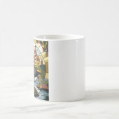 ステンドグラス間抜けアート、ガチョウのステンドグラス コーヒーマグカップ (中央)