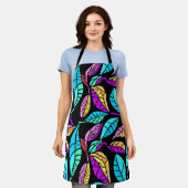 ステンドグラス離れデザイン エプロン (着用した状態)