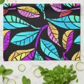 ステンドグラス離れデザイン キッチンタオル (折り畳み)