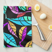 ステンドグラス離れデザイン キッチンタオル (四つ折り)