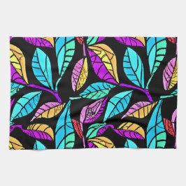 ステンドグラス離れデザイン キッチンタオル