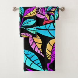 ステンドグラス離れデザイン バスタオルセット