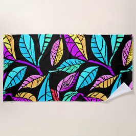 ステンドグラス離れデザイン ビーチタオル