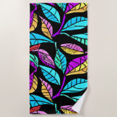 ステンドグラス離れデザイン ビーチタオル (正面)