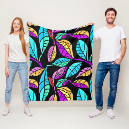 ステンドグラス離れデザイン フリースブランケット