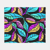 ステンドグラス離れデザイン フリースブランケット (正面(横))