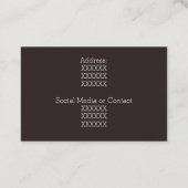 ステンドグラス霧がかった灰色の茶色の名刺 名刺 (裏面)