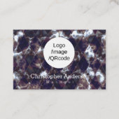 ステンドグラス霧がかった灰色の茶色の名刺 名刺 (正面)