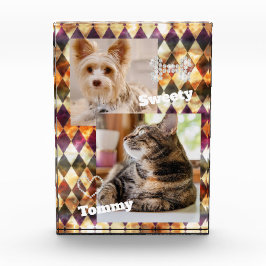 ステンドグラス霧のマルチカラー フォトブロック