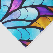 ステンドグラス青、紫、黄色のデコページ 薄葉紙 (詳細)