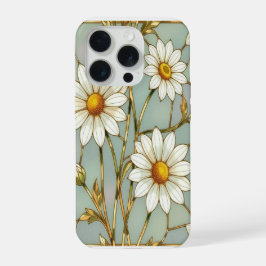 ステンドグラス風の上品な野の花iPhoneカバー iPhone 15 Proケース