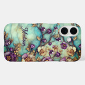ステンドグラス風の花模様  Case-Mate iPhoneケース (裏面 (横))