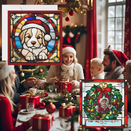 ステンドグラス風クリスマスパピー