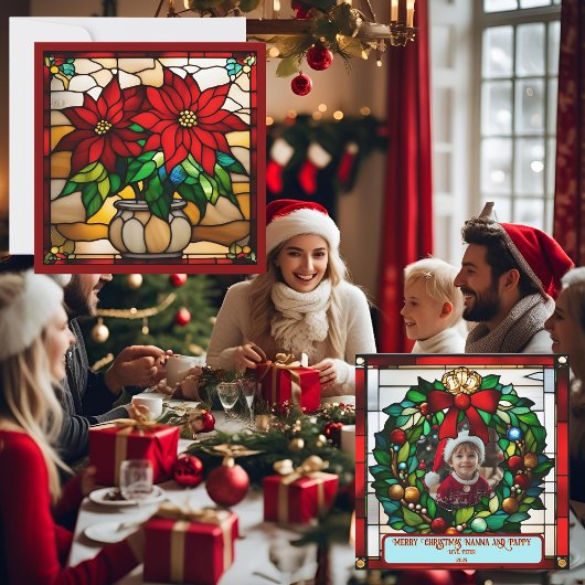 ステンドグラス風クリスマスパピー