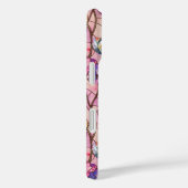 ステンドグラス風ピンクパープルの花 Case-Mate iPhoneケース (裏面 / 右)