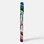 ステンドグラス風ブルーグリーンの月 Case-Mate iPhoneケース (裏面 / 右)