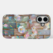 ステンドグラス風ワイルドフラワーiPhoneケース Case-Mate iPhoneケース (裏面 (横))