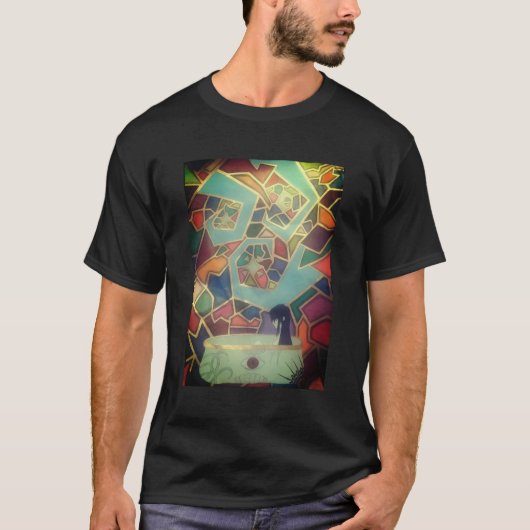 ステンドグラス風呂桶Tシャツ Tシャツ (正面)