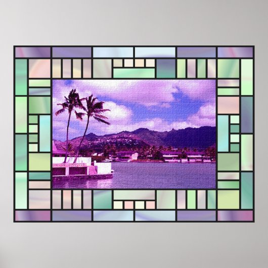 ステンドグラス風景ポスター ポスター (正面)