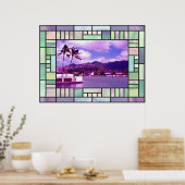 ステンドグラス風景ポスター ポスター (キッチン)