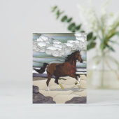 ステンドグラス馬 ポストカード (スタンド正面)