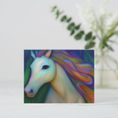 ステンドグラス馬 ポストカード (スタンド正面)