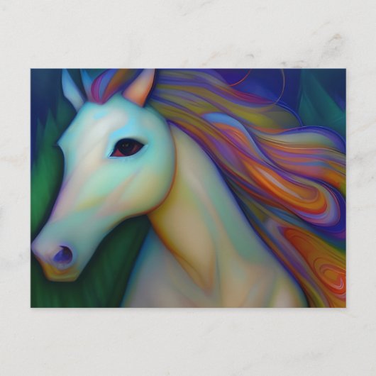 ステンドグラス馬 ポストカード (正面)