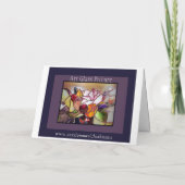 ステンドグラス高級花グリーティングカード シーズンカード (裏面)