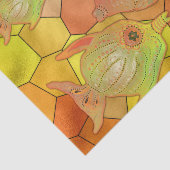 ステンドグラス魚タンク黄色のデコパージュ 薄葉紙 (詳細)